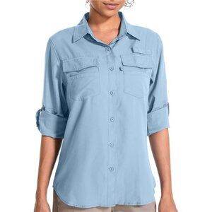Women's UPF 50 UV Sun Protection Long Sleeve Safari Shirts Quick Dry Hiking